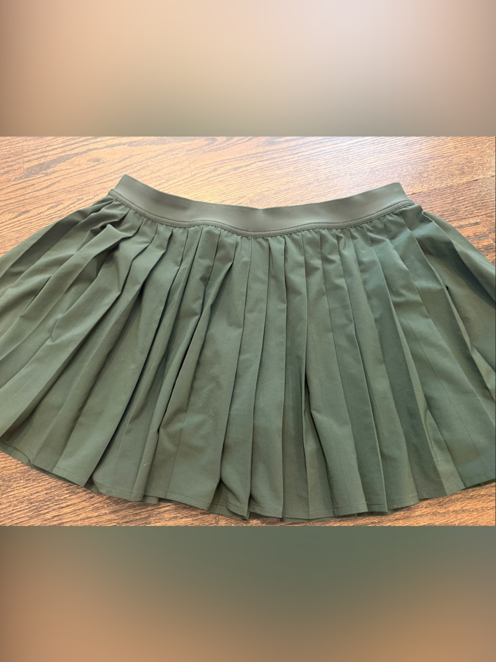 lululemon athletica Olive Green Pleated Athletic tennis Skirt